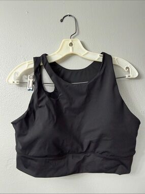 Gilly Hicks Black High-Neck Sports Bra xl